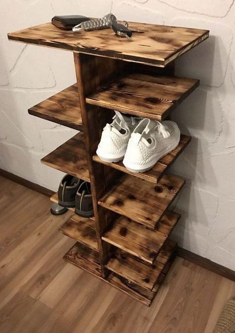 Ideas For Project, Boho Bedroom Ideas Hippie, Diy Shoe Rack, Wooden Shoe Racks, Pallet Designs, Diy Kitchen Island, Diy Furniture Easy, Cupboard Design, Rack Design