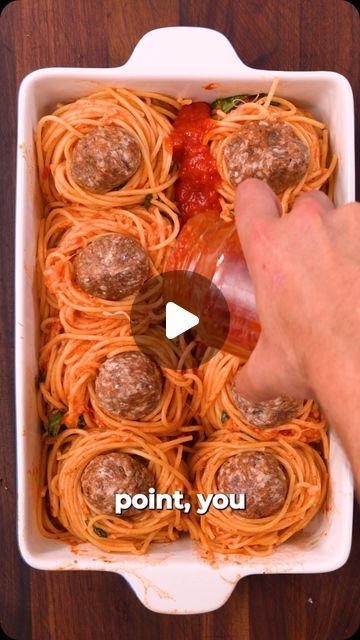 Josh Elkin on Instagram: "Only thing better than a plate of Spaghetti and Meatballs is when it’s baked in a casserole dish.

INGREDIENTS & RECIPE

INGREDIENTS
1 package of spaghetti
8 italian meatballs (1 pound rolled into 2 oz balls)
1 jar of marinara sauce
1 cup fresh basil
2 cups mozzarella cheese
1 cup grated parmesan cheese

Step 1
Boil pasta for 7 minutes. Drain and place in a frying pan on low heat. Hadd 3/4 of the sauce and mix well.
Step 2
Add 1/2 the mozzarella cheese and half the parmesan cheese and mix well. Then chope the basil and mix into the pasta.
Step 3
Using a pasta fork, create nests and place them inside a casserole dish. Create 8 nets, and then add the meat balls inside.
Step 4
Add the remaining sauce to the borders and in the middle of each best. Cover with remaining Josh Elkin, Pasta Bakes, Pasta Fork, Italian Favorites, Italian Meatballs, Spaghetti And Meatballs, 7 Minutes, Recipe Ingredients, Pasta Bake