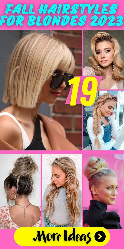 Discover Trendy Fall Hairstyles for Blondes in 2023: Short, Long, and Beautiful! Get ready to embrace the autumn season with a fresh and stylish look. These fall hairstyles for blondes will leave you feeling confident and fabulous. Whether you prefer short hair with bangs, medium-length waves, or long, straight locks, we've got you covered. Learn how to style your hair with curtain bangs or try out DIY tutorials for a personalized touch. Hairstyles For Blondes, Hair Color For Tan Skin, Shoulder Length Hair With Bangs, Loose Beachy Waves, Boy Braids Hairstyles, Barbie Ponytail, Hair With Curtain Bangs, Mermaid Hair Color, Braids For Boys