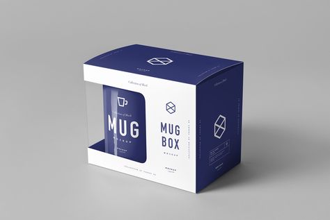 Mug & Box Mock-up on Behance Mug Packaging, Mug Box, Custom Cardboard Boxes, Dark Designs, Packaging Template Design, Packaging Template, Creative Coffee, Gift Box Design, Custom Gift Boxes