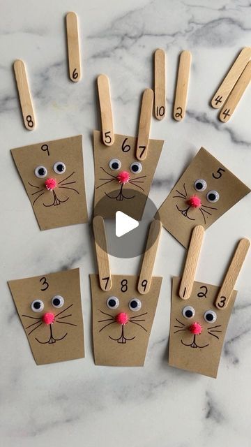 Cali ⭐️ Chasing50Toes on Instagram: "🐰Bunny Before & After 🐰 we made these fun bunnies a few years back to practice number order. They are sweet for any time of year and can be simply stored in a cup on the counter between practice sessions!   #eastercraft #kindergarten #preschoolathome" Numeracy Activity For Kindergarten, Numeracy Activities For Preschoolers, Number Ordering Activities Preschool, Numbers Hands On Activities, Before After And Between Activity, Number Ordering Activities, Teaching Number Recognition, Before And After Activities Kindergarten, Before After Numbers Activities