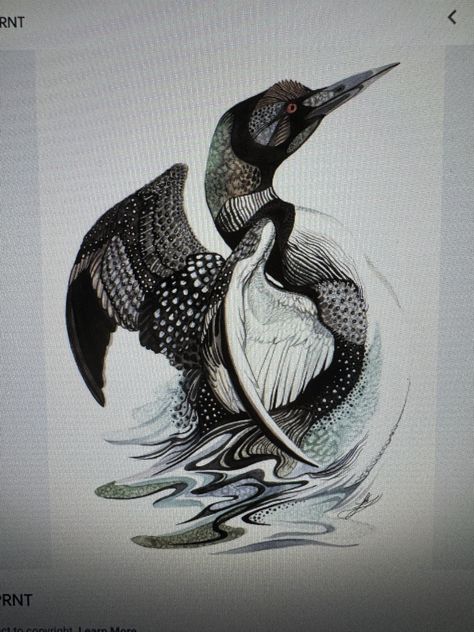 Loon Bird Tattoo, Loon Tattoo, Loon Bird, Bird Tattoo, Birds Tattoo, Painting Class, Future Tattoos, Tattoos And Piercings, Tattoos For Women