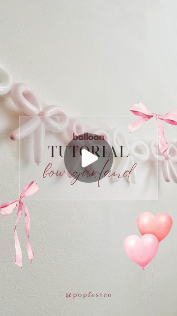 How To Make A Heart Balloon Arch, Girly Bow Aesthetic, How To Make Bow Balloons, Balloon Bows Diy, Coquette Balloon Garland, Pink Bow Balloons, Bow Balloon Decorations, Coquette Balloon Arch, Balloon Bow Garland