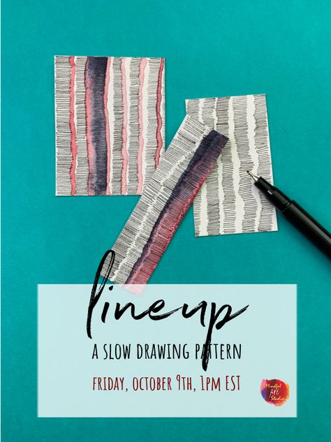 Slow Drawing Patterns, Abstract Art Prompts, Mindfulness Drawing Activities, Sketchbook Mark Making, Zentangle Art Lessons Middle School, Drawing Party, Slow Drawing, Amy Maricle, Meditative Drawing