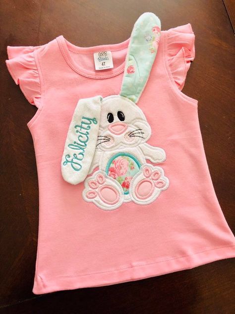 3d Bunny, Toddler Easter Shirt, Easter Toddler, Easter Shirts For Boys, Boys Easter Outfit, Easter Bunny Girl, Easter Outfit For Girls