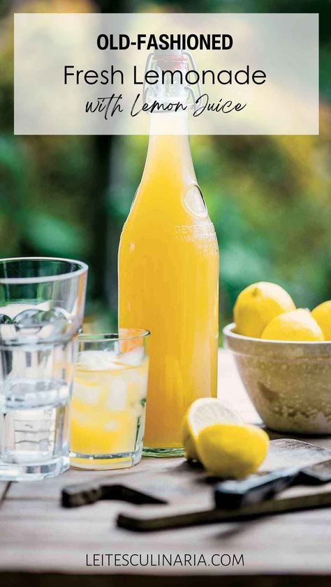 This sweet and tangy homemade lemonade recipe is easy to make with fresh lemons and a simple syrup. It makes plenty so it's a perfect lemonade recipe for a party. Old Fashion Lemonade Recipe, Lemon Cordial Concentrate, Homemade Lemonade Recipe, Lemonade Recipe, Squash Drink, Lemonade Concentrate Recipe, How To Make Lemonade, Homemade Lemonade Recipes, Lemonade Concentrate