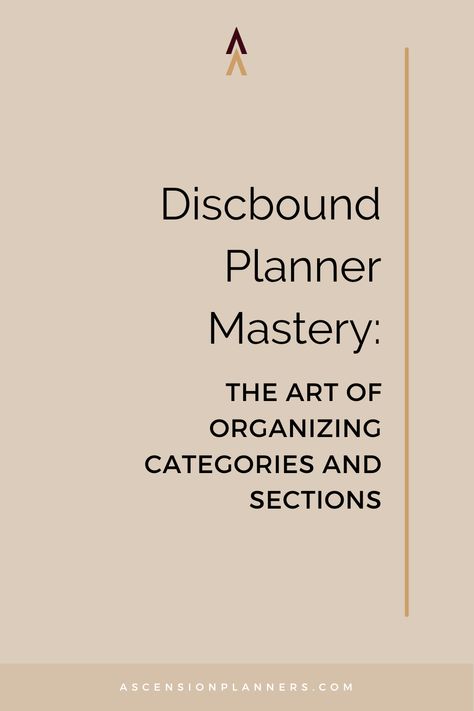 Do you ever feel like life's a juggling act with a million tasks, appointments, and ideas buzzing around in your head? I know I do! That's why I'm super excited to share some awesome tips with you on how to take control and organize your Discbound Planner like a pro. Discbound Planner Ideas, Organizing Categories, Aesthetic Planners, Planner Sections, Discbound Planner, Planner Setup, Planner Dividers, Design Your Life, Planner Set