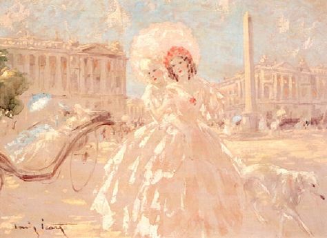 Vintage Princess Aesthetic, Feminine Space, Louis Icart, Dream Photo, Rennaissance Art, Pink Painting, Digital Portrait Art, Favorite Artist, Victorian Art