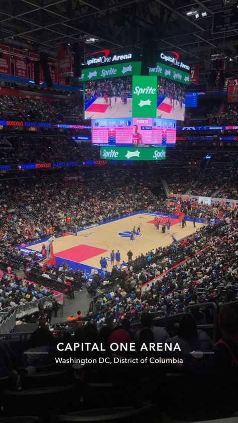 Wizards Aesthetic, Washington Dc Aesthetic, Wizards Basketball, Dc Aesthetic, Capital One, Washington Wizards, Basketball Game, District Of Columbia, Wnba