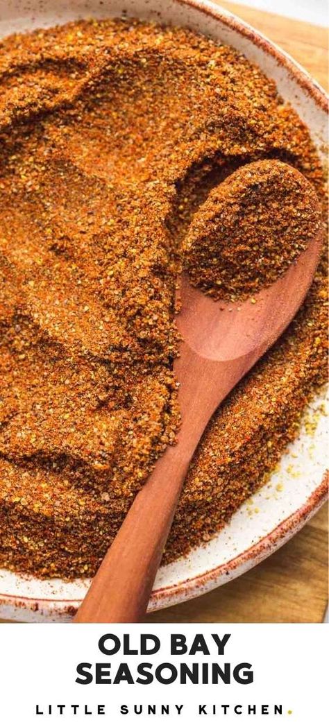 Homemade copycat Old Bay Seasoning made with sweet paprika, celery salt, dry mustard, and a few more secret ingredients. This is a copycat recipe that replicates store-bought Old Bay Seasoning. Perfect for shrimp, crabs, chicken, and vegetables. #oldbayseasoning Old Bay Seasoning Uses, Diy Old Bay Seasoning Recipe, Shrimp Recipes Old Bay Seasoning, Old Bay Seasoning Recipe Shrimp, Homemade Old Bay Seasoning Recipe, Old Bay Seasoning Recipe, Make Your Own Old Bay Seasoning, Recipes For Pork, Celery Salt