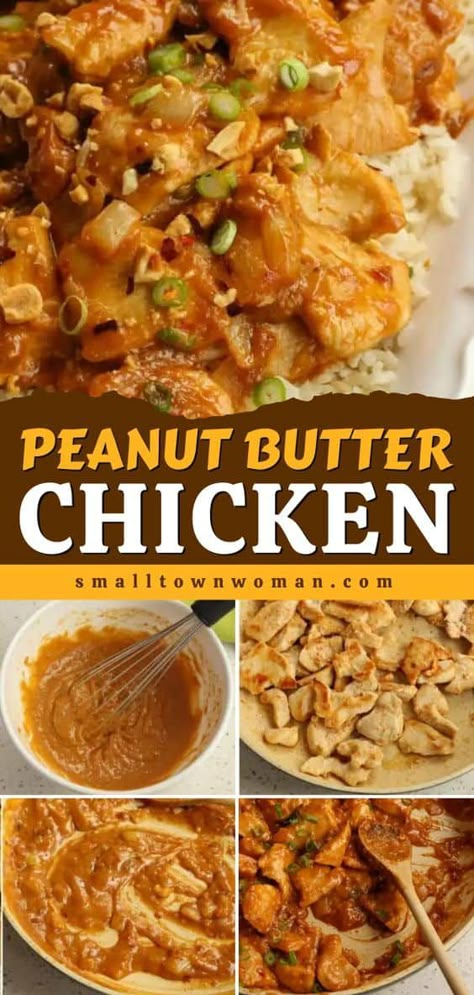 Asian Chicken Breast Recipes, Peanut Butter Chicken Recipe, Easy Peanut Chicken, Ginger Chicken Recipes, Butter Chicken Recipe Easy, Peanut Butter Chicken, Thai Peanut Chicken, Chicken Crockpot Recipes Easy, Fun Dinner