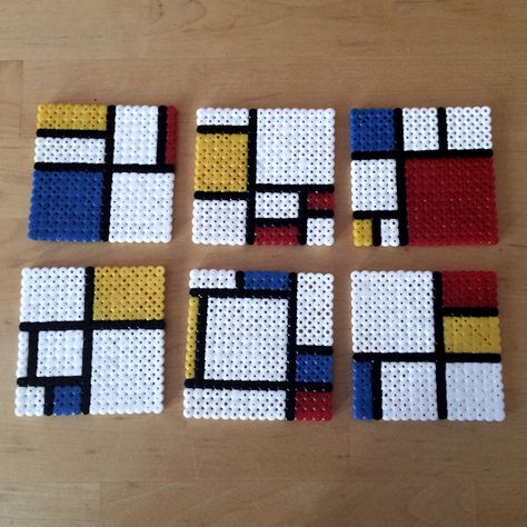 Pyssla Coaster, Hama Bead Coasters Ideas, Perler Coasters Pattern, Perler Bead Coasters Patterns Square, Coaster Perler Beads, Perler Beads Coasters, Perler Bead Coasters, Perler Coasters, Hama Beads Coasters