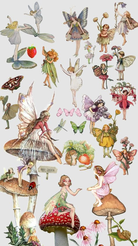 Vintage Flower Fairy, Fairy Scene, Botanical Stickers, Butterfly Botanical, Woodland Stickers, Edible Wafer Paper, Wafer Paper Cake, Fairy Images, Wafer Paper