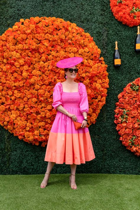 A Recap of the Veuve Clicquot Polo Classic 2021 - Style Charade Derby Dresses, Launch Event Ideas, Rosé Suit, Veuve Cliquot, Veuve Clicquot Polo Classic, Outdoor Backdrops, Derby Fashion, Will Rogers, Derby Outfits