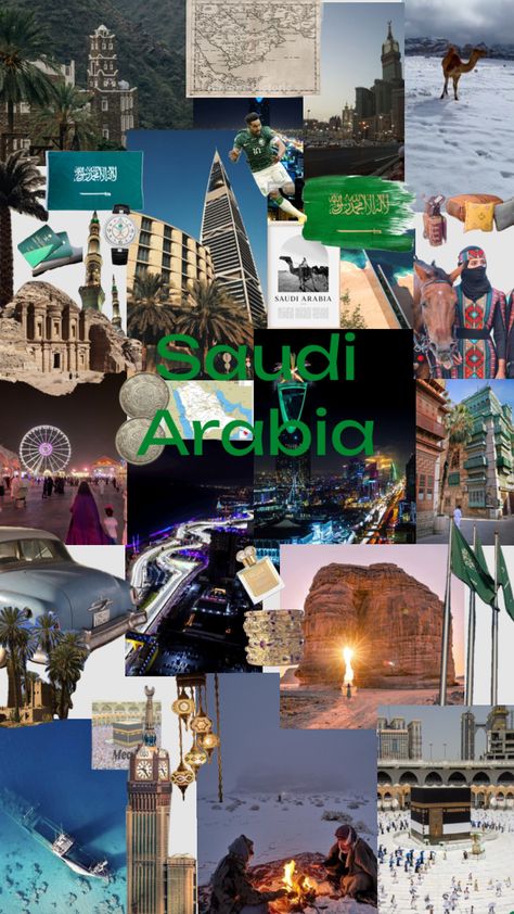 Saudi Arabia Aesthetic, Arabia Aesthetic, Saudi Arabia Photos, Cartoon Girl Eyes, Saudi Flag, Life In Saudi Arabia, Saudi Aesthetic, Button Up Shirt Womens, Collage Art Projects