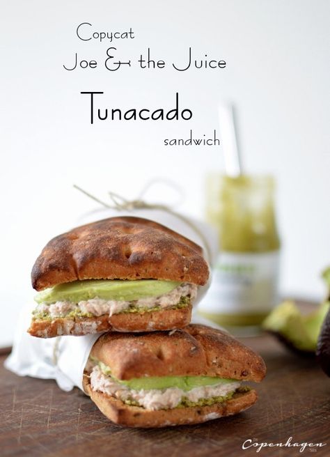 Copycat Joe & The Juice Tunacado sandwich Tunacado Sandwich, Tuna Avocado Sandwich, Tuna Sandwich Recipes, Joe The Juice, Pesto Sandwich, Joe And The Juice, Loud Music, Tuna Avocado, Avocado Sandwich