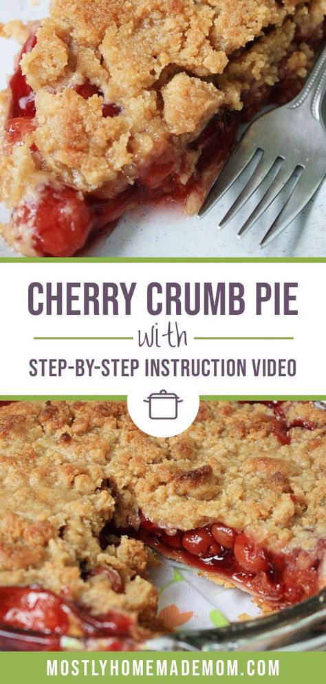 Dutch Cherry Pie Recipe, Cherry Crumb Pie With Canned Filling, Dutch Cherry Pie Topping, Easy Cherry Pie Recipe, Cherry Pie Easy Recipe, Cherry Pie With Canned Filling, Pie With Canned Filling, Cherry Crumble Pie With Canned Filling, Cherry Crumble Pie Recipe