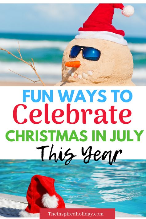 Everyone wants to feel a sense of normalcy and calm which is why so many more people are celebrating Christmas in July this year than ever before. Here are the best Christmas in July party ideas to try in 2020. #christmasinjuly #christmas #christmas2020 Christmas In July Toddler Activities, Christmas In July Office Party Ideas, Campground Christmas In July, Christmas In July Ideas For Kids, Christmas In July Games For Kids, Christmas In July Kids Activities, Christmas In July Party Ideas For Kids, Christmas In July Preschool Activities, Christmas In July Party Ideas Games