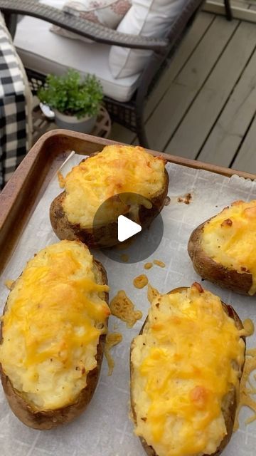 Kirk Muenzenberger on Instagram: "Twice Baked Potatoes!

In my opinion Twice Baked Potatoes are the best side of all time. Do you agree?!?

Tools:
🔪- @mercerculinarytools

Ingredients:
4 Potatoes, cooked
1 Stick of Butter
1/2C Sour Cream
1/2C Whole Milk
1C Shredded Cheddar
1t Salt
1/2t Pepper
More Cheese for the top!

Bake your potatoes then slice off the top quarter and scoop out the potatoes in a bowl. Add the remaining ingredients, stir and fill the potatoes skins. Bake at 400 for 30 minutes.

Enjoy!

#potatoes #twicebakedpotatoes #sidedish #sides #potato #cheese" Potatoes Skins, Potato Cheese, Potato Skin, Twice Baked, Twice Baked Potatoes, Baked Potatoes, Whole Milk, Vegetable Dishes, Stick Of Butter