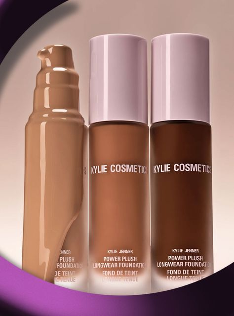 Kylie Cosmetics’ First Foundation Is Here — & Fans Are Already In Love #refinery29 Kylie Jenner Cosmetics, Skin Breaking Out, Kylie Baby, Peach Lips, Luminous Silk Foundation, Grape Soda, Flawless Makeup Application, Kylie Cosmetic, Makeup Game