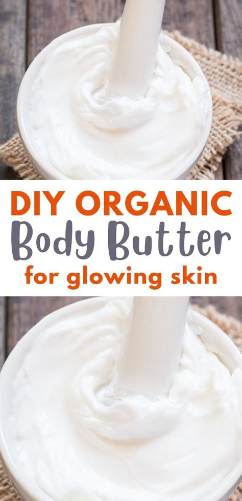 DIY Homemade Body Butter | Only 3 Ingredients Easy Diy Body Butter, Glowing Skin Skincare, Best Body Butter, Whipped Lotion, Organic Body Butter, Homemade Body Butter, Natural Body Butter, Diy Body Butter, Lotion Recipe