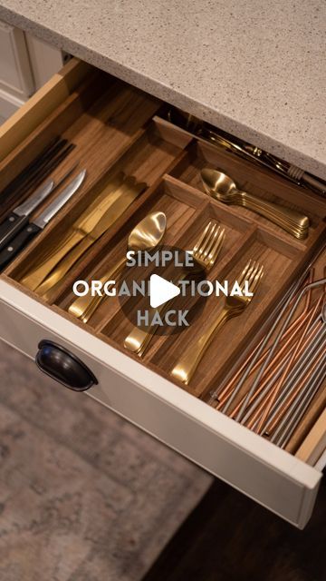 JESSICA AKEMON on Instagram: "Let’s kick off this new year with a simple but impactful organizational hack ✨   Our silverware drawer has been a messy pain point for years…YEARS! Not sure why I waited so long to fix it, because it only took me 2 whole minutes!   I got rid of excess silverware, cleaned the actual drawer, tossed the 10 year old broken plastic organizer, and added this beautiful acacia organizer from @amazonhome 👏🏽👏🏽 You can find this exact one in my @amazon storefront!   Now, instead of cringing and grunting when opening this drawer, we are alllll smiles 😊   #founditonamazon #amazonhome #lifehacks #sparkjoy #mariekondo #homedecor #kitchenorganization #kitchendesign #kitchendecor #smmakelifebeautiful #cljsquad #apartmenttherapy #mybhghome #hgtvmagazine #drawer #diyhomedec Silverware Drawer Organization, Silverware Storage In Drawer, Organized Silverware Drawer, Custom Silverware Drawer Organizer, Large Silverware Drawer Organizer, Silverware Storage No Drawer Wood, Kitchen Gadgets Organization, Cutlery Drawer Organization, Kitchen Drawer Dividers