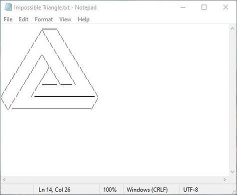 Impossible Triangle, Ascii Art, Save File, Art Simple, Free Service, Downloads Folder, Music, Art