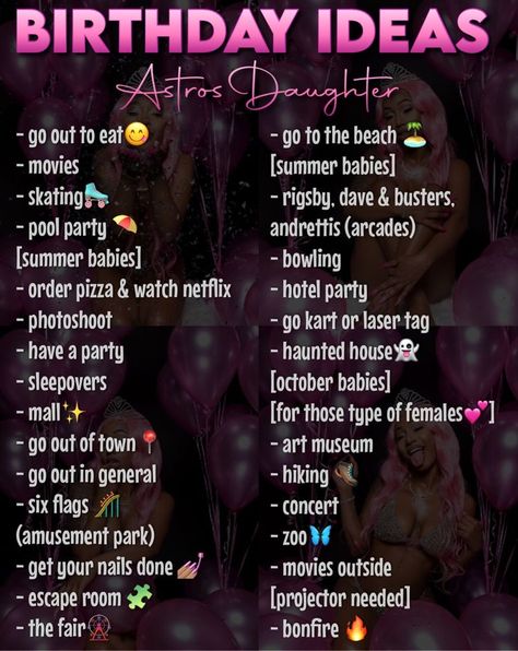 What To Do On Your Thirteenth Birthday, Places To Go For My Birthday, Stuff To Do On Your Birthday Ideas, Things To On Your Birthday, Stuff To Get For Ur Birthday, Cool Things To Do On Your Birthday, Bday Places To Go, Bday Things To Do, What To Do For Ur Birthday