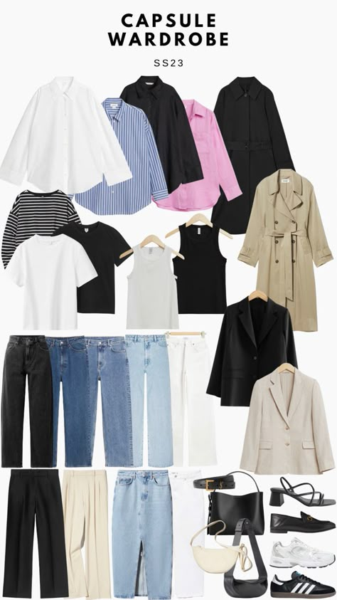 Basic Outfit Capsule, Minimalistic Fashion Style, Tops For Capsule Wardrobe, Basics Women Wardrobe, Wordroab Essential, Basic Outfits Wardrobe, Capsule Wardrobe Ideas Inspiration, Minimalist Wardrobe Capsule Women, Casual Style Capsule Wardrobe