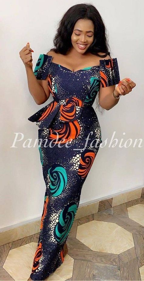 The Lastest Ankara Styles 2020 Ankara Long Gown, Ankara Long Gown Styles, Long African Dresses, Best African Dresses, African Fashion Skirts, African Dresses Modern, African Wear Dresses, Latest Ankara, Afrikaanse Mode