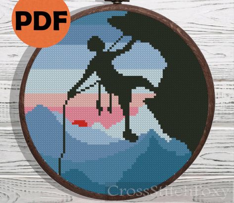 Mountain Cross Stitch Pattern, Camping Cross Stitch Patterns, Travel Cross Stitch, Mountain Cross Stitch, Cross Stitch Camping, Moon Cross Stitch Pattern, Moon Cross Stitch, Boho Cross, Cross Stitch Landscape