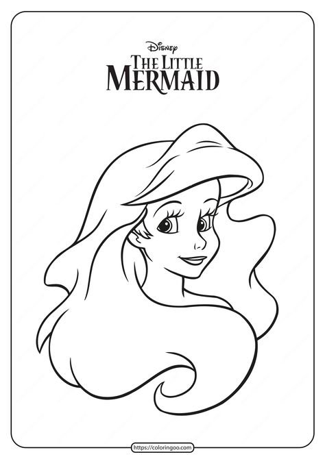 The Little Mermaid Ariel Pdf Coloring Pages. #free #printable #ariel #coloring #drawing #coloringpages #thelittlemermaid #disney #cartoon #pdf Arial Drawing, Ariel The Little Mermaid Drawing, The Little Mermaid Drawing, Little Mermaid Drawing, Mermaid Colouring, Little Mermaid Coloring Pages, Ariel Bebe, Ariel Cartoon, Mermaid Outline