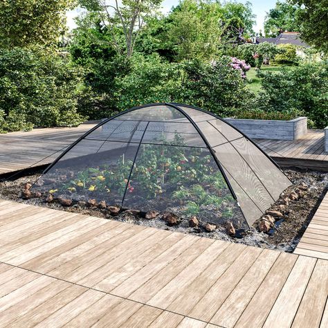 This uniquely designed pond cover net, fashioned from professional-grade material, exhibits superior coverage performance and conveniently features three zippered entrances for easy access. Its graceful dome design not only serves as a deterrent for birds and foreign objects but also imparts an oasis-like tranquility t Pond Covers, Garden Netting, White Room Decor, Small Yard, Diy Landscaping, Landscape Projects, Farm Gardens, Dream House Decor, Garden Planning