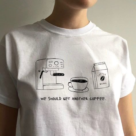 Coffee Lover Aesthetic, Cozy Bakery, More Espresso Less, Lover Aesthetic, Coffee Shop Aesthetic, Coffee Tees, Aesthetic Shirt, Aesthetic White, Coffee Tshirt