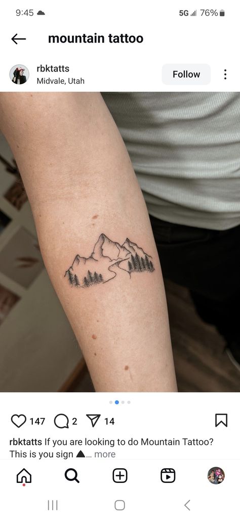 Mountain Tattoo, Tatting, Tattoo Ideas, Tattoos