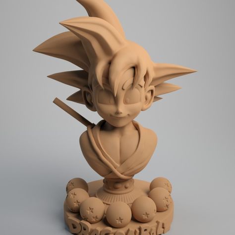 3D Printable Goku kid by Nacho Romero Perez Clay Model, Kid Goku, Got Dragons, 3d Printing Art, 3d Figures, Dragon Balls, Dragon Ball Goku, 3d Printable, Art Toy