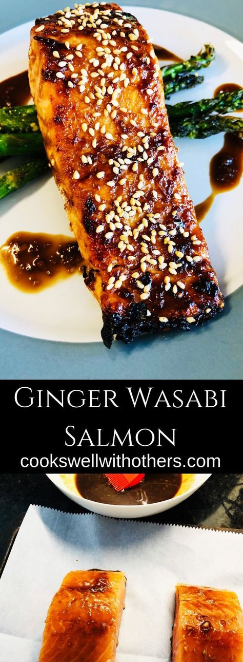 Ginger Wasabi Salmon Wasabi Salmon, Ginger Salmon, Salmon Soy Sauce, Ginger Sauce, Food Plan, Keto Friendly Desserts, Chopping Block, Low Carb Recipes Dessert, Salmon Recipes