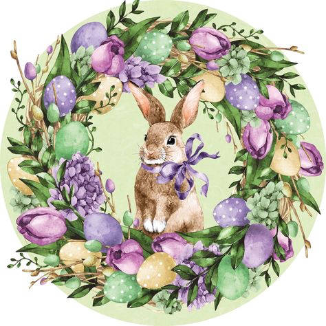 Cute Bunny Clipart, Easter Eggs Clipart, Easter Frame, Easter Paintings, Bunny Clipart, Easter Images, Easter Clipart, Easter Floral, Easter Bunny Wreath