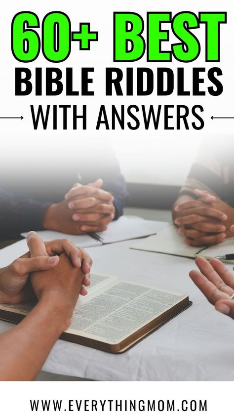 Looking for a fun and interactive way to test your Bible knowledge? Our collection of 60+ Bible riddles with answers is perfect for all ages. Whether you’re planning a Bible study, a family game night, or just want to challenge yourself, these riddles will inspire and entertain. Dive in and see how many you can solve! Bible Riddles With Answers For Adults, Bible Riddles With Answers Jw, Bible Riddles With Answers, Bible Journaling Ideas Notebooks, Bible School Games, Creative Notebook Ideas, Study Journal Ideas, Bible Study Journal Ideas, School Ice Breakers