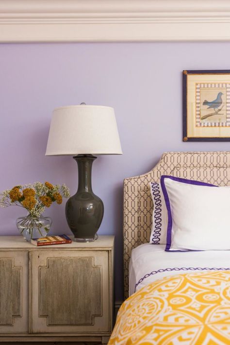 Lavender bedroom Lavender Bedroom Walls, Lavender Bedroom Decor, Lilac Bedroom, Lavender Bedroom, Lavender Walls, Lavender Room, Purple Living Room, Purple Bedrooms, Bedroom Wall Paint