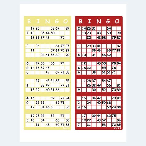 Printable Colour Uk Style 1-90 Bingo Ticket Cards 2 Per Page - Etsy Canada image and visual related images Bingo Cards To Print, Bingo Tickets, Bingo Card Generator, Free Printable Bingo Cards, Bingo Online, Number Sense Kindergarten, Free Bingo Cards, Bingo Night, Bingo Template