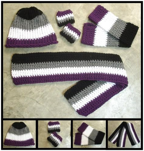 Ace winter set Asexual Humor, Ace Pride, Snk Cosplay, Asexual Pride, Lgbtq Flags, Lgbt Flag, Intersectional Feminism, Pride Outfit, Fun Crochet Projects