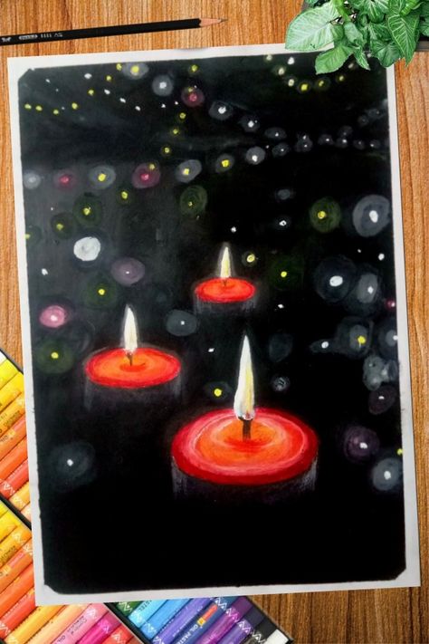 Diwali Art Painting, Diwali Painting, Festival Paint, Diwali Drawing, Diwali Lamps, Easy Rangoli Designs Videos, Oil Pastel Drawings Easy, Arte Aesthetic, Shapes And Forms