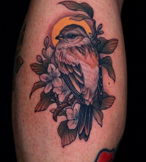 Korea Tattoo, A Tattoo Design, Sparrow Tattoo, Bird Tattoo, Birds Tattoo, A Tattoo, Dark Art, Art Art, Tattoo Design