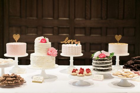 Multiple Cakes Wedding Display, Multiple Cake Display, Wedding Cakes Table, Simple Garden Wedding, Cakes Table, Cake Buffet, Wedding Table Toppers, Cake Displays, Simple Garden