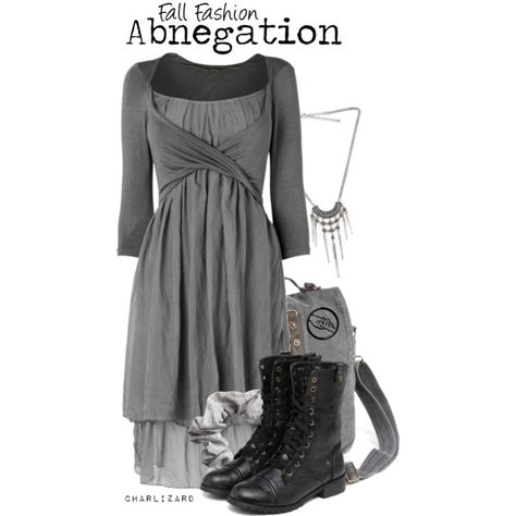 Abnegation by charlizard on Polyvore featuring Phase Eight, yeswalker, H&M, divergent, books, abnegation and fallfashion Divergent Fashion, Dauntless Clothes, Divergent Books, Divergent Outfits, Fox Ring, Dark Phoenix, Casual Cosplay, Alexis Bittar, Divergent