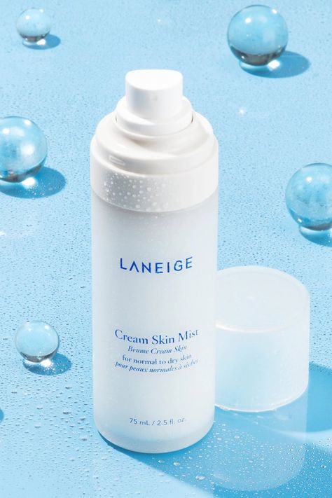 Laneige Cream Skin Mist and Milk Oil Cleanser Review Face Mist Product Photography, Laneige Cream Skin Mist, Face Mist Photography, Laneige Cleanser, Mist Product Photography, Cleanser Photography, Laneige Cream Skin, Milk Skincare, Skin Care Packaging