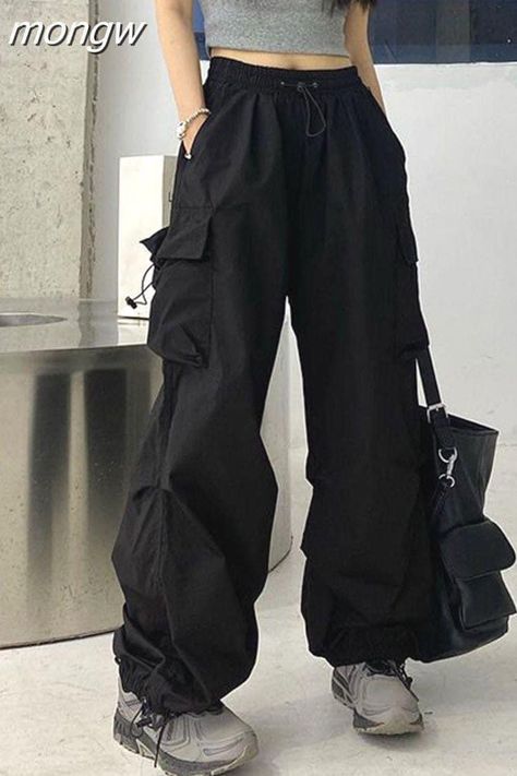 Hip Hop Cargo Pants, Cargo Pants Outfit, Streetwear Hip Hop, High Waist Wide Leg Pants, Pants Women Fashion, Loose Trousers, Easy Trendy Outfits, Cargo Pants Women, Pants Women