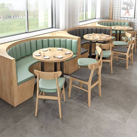 Cafe Chairs And Tables, Restaurant Seating Design, Restaurant Booths, Cafeteria Design, Restaurant Booth, Bakery Design Interior, Kursi Cafe, Restaurant Seating, Cafe Shop Design