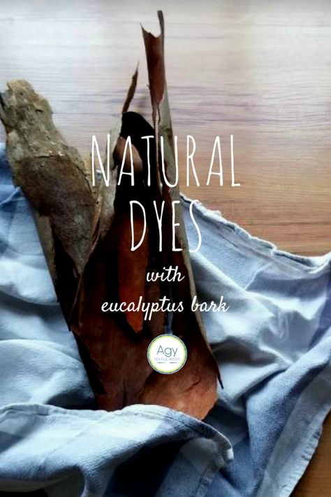 Eucalyptus Bark Craft, Dyeing With Eucalyptus Leaves, How To Plant Dye Fabric, Eucalyptus Dye, Plant Based Fabric Dye, Nature Dye Fabric, Leaf Dyeing, Art Experiments, Eco Dyeing Fabric Leaf Prints